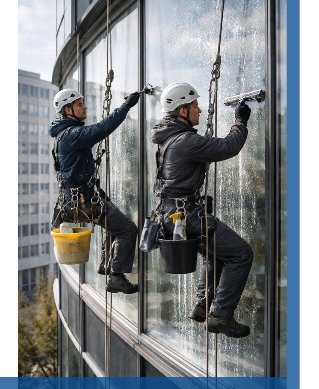 Мойка панорамных окон в Саратове от 358 р. заказать у ВЫСОТНИК-Срт