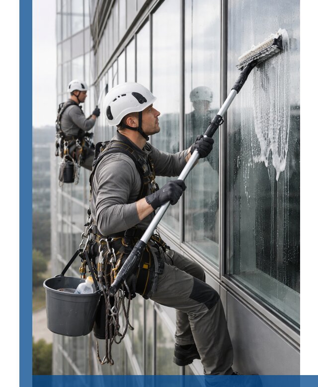 Высотная мойка сплошного остекления с выездом в Саратове