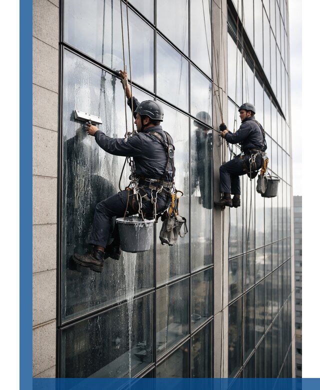 Профессиональная мойка стеклянных фасадов зданий в Саратове