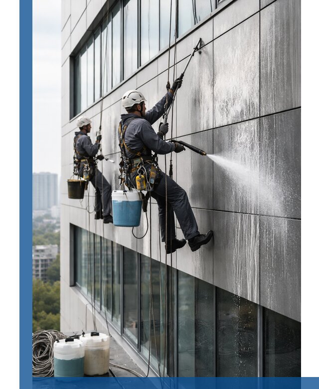 Профессиональная мойка вентилируемых фасадов в Саратове