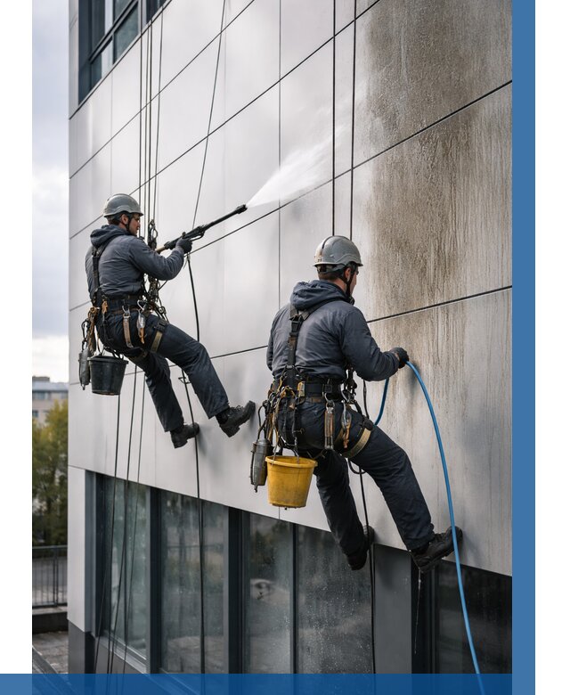 Мойка фасада из композита в Саратове по цене от 307 р. | ВЫСОТНИК-Срт