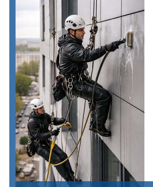 Профессиональная мойка фасада из композита в Саратове