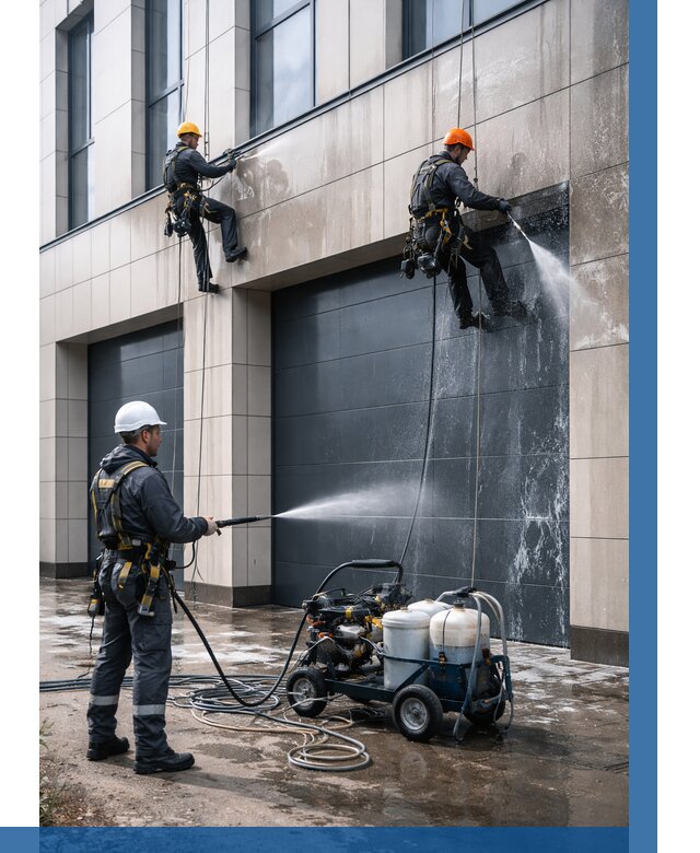 Послестроительная мойка фасада в Саратове от 307 р. | ВЫСОТНИК-Срт