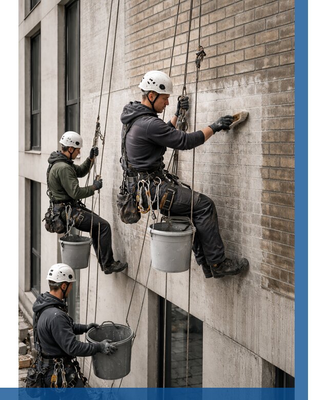 Удаление высолов с фасада в Саратове от 256 р. | ВЫСОТНИК-Срт