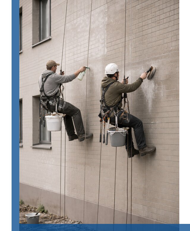 Удаление высолов с фасада зданий в Саратове без повреждений и следов