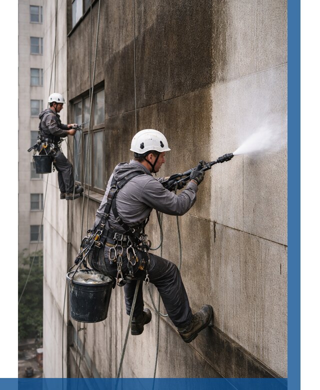 Очистка фасада от копоти в Саратове от 256 р. | ВЫСОТНИК-Срт