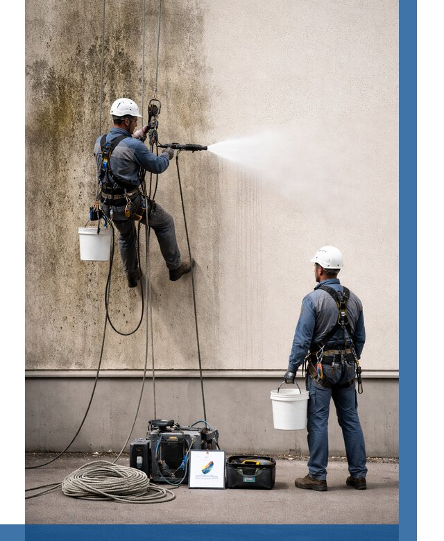 Очистка фасада от плесени в Саратове от 307 р. | ВЫСОТНИК-Срт