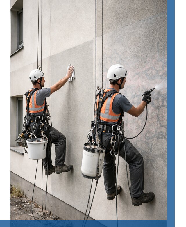 Антиграффити покрытие фасада в Саратове от 614 р. | ВЫСОТНИК-Срт