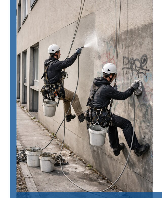 Антиграффити покрытие фасада с защитой от надписей в Саратове