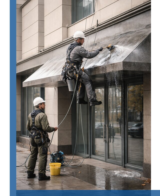 Профессиональная мойка козырьков и навесов в Саратове