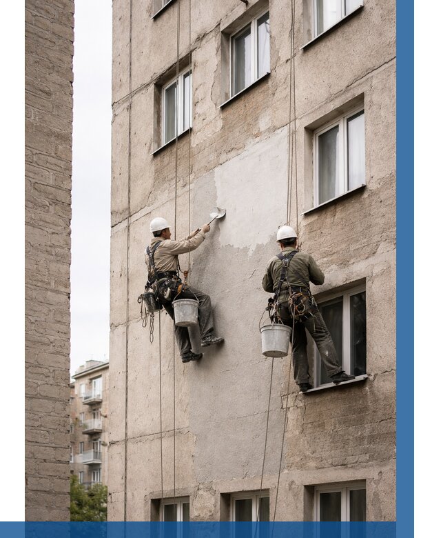 Косметический ремонт фасада в Саратове от 1126 р. | ВЫСОТНИК-Срт