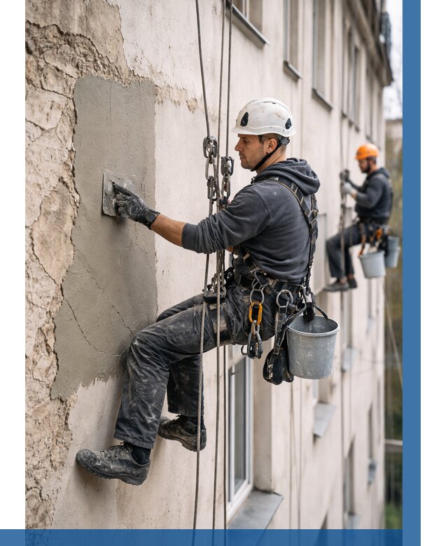Восстановление штукатурки фасада в Саратове от 1228 р. | ВЫСОТНИК-Срт