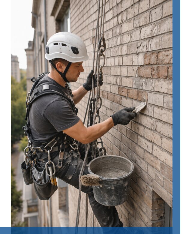 Ремонт кирпичной кладки фасада в Саратове от 1842 р. | ВЫСОТНИК-Срт