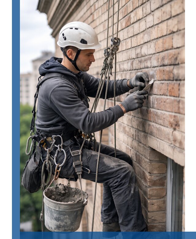 Качественный ремонт кирпичной кладки фасада в Саратове с гарантией