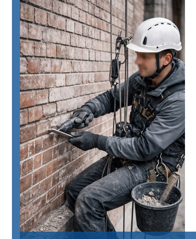 Расшивка кирпичных швов фасадов и стен, ремонт в Саратове