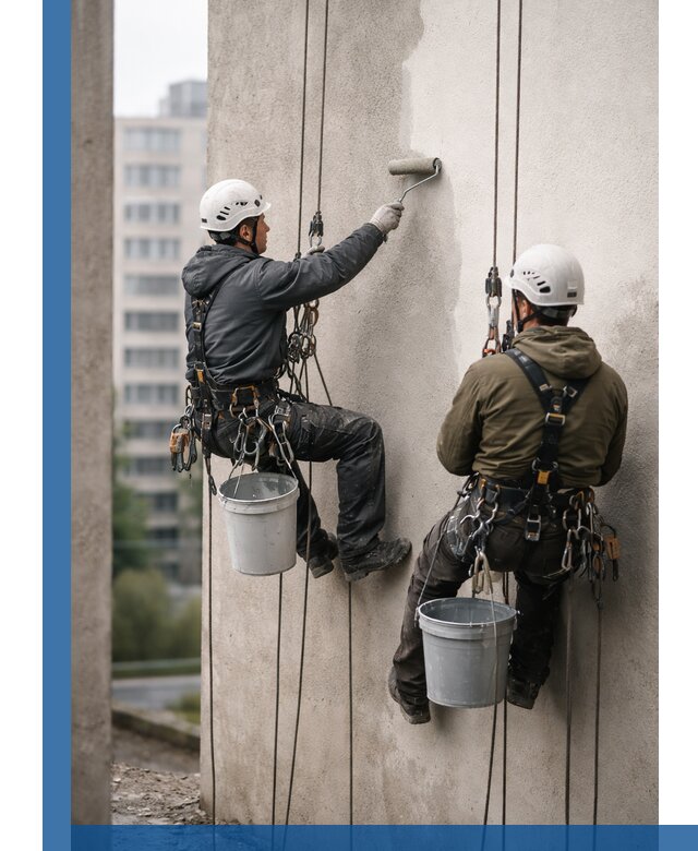 Покраска фасадов высотными альпинистами в Саратове с гарантией