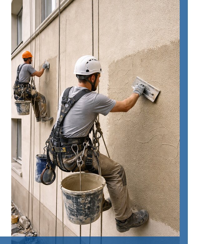 Декоративная штукатурка фасада в Саратове от 1228 р. | ВЫСОТНИК-Срт