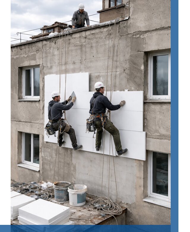 Утепление фасада пенополистиролом в Саратове от 1842 р. | ВЫСОТНИК-Срт