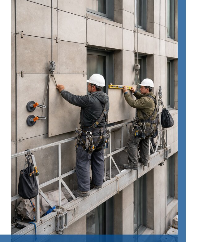 Монтаж керамогранита на фасад в Саратове от 2558 р. | ВЫСОТНИК-Срт