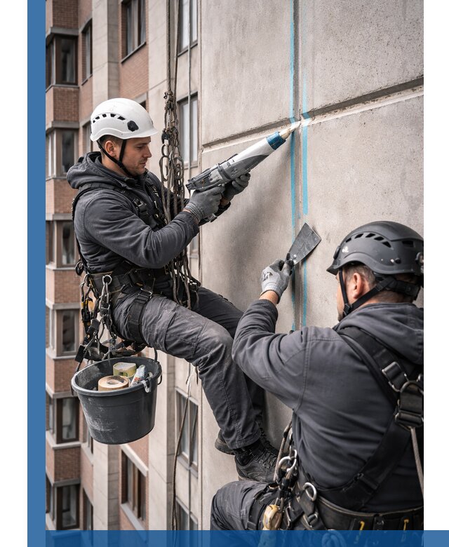 Вторичная герметизация швов фасада и кровли в Саратове