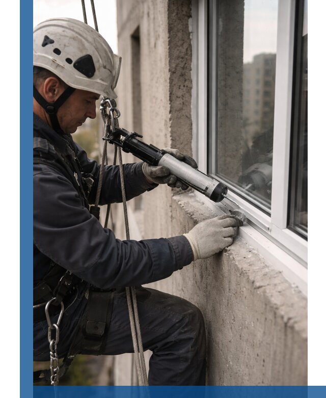 Герметизация оконных швов снаружи в Саратове профессионально