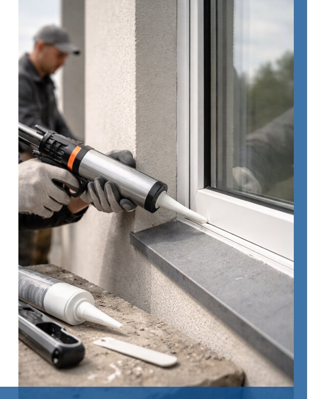 Герметизация монтажных швов окон в Саратове от 665 р. | ВЫСОТНИК-Срт