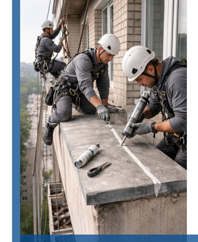 Герметизация балконного козырька в Саратове профессионально