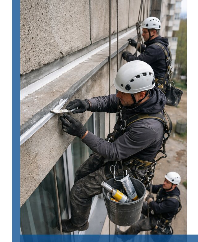 Герметизация примыкания балкона в Саратове под ключ с гарантией