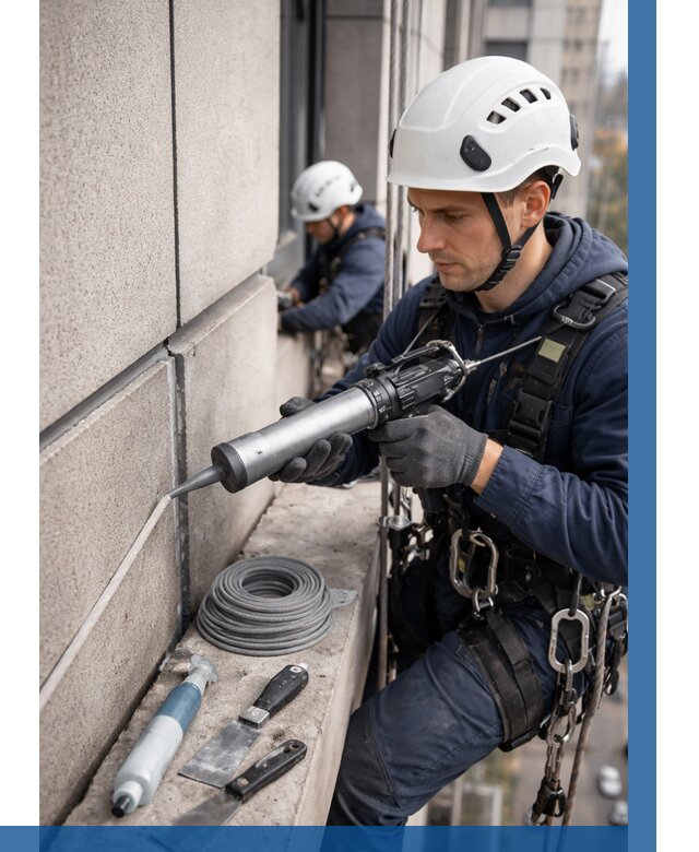 Герметизация деформационных швов фасада в Саратове от 716 | ВЫСОТНИК-Срт