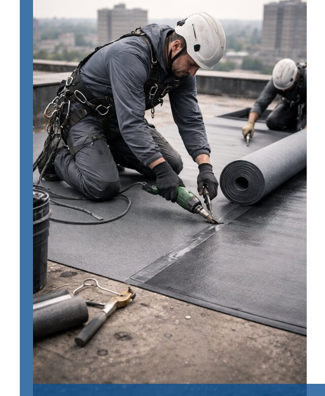 Ремонт мягкой кровли в Саратове с выездом промальпинистов