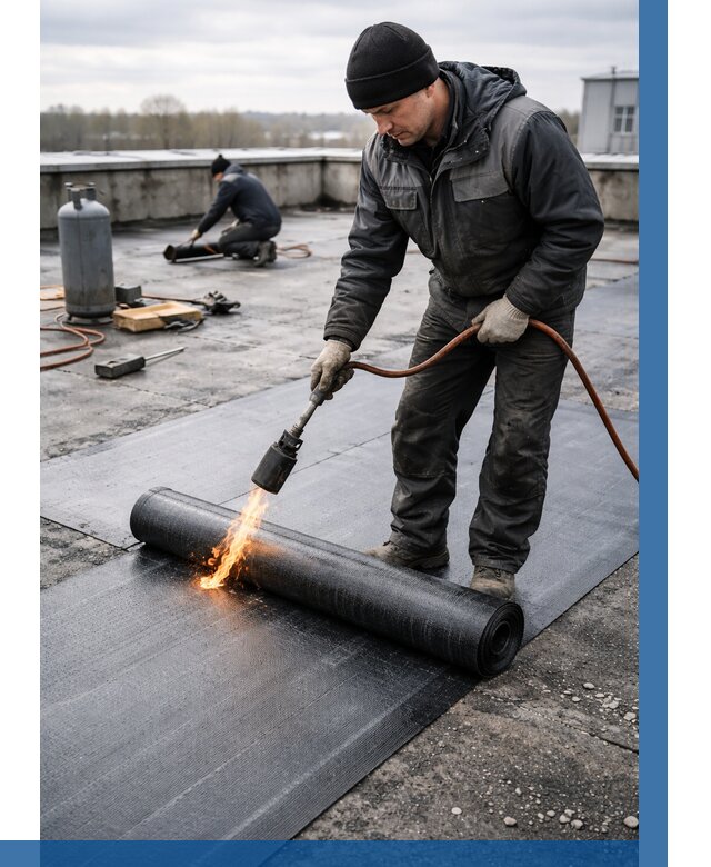 Ремонт наплавляемой кровли в Саратове от 716 р. | ВЫСОТНИК-Срт