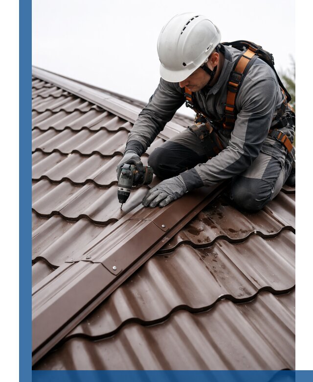 Ремонт металлочерепицы на крыше в Саратове профессионально