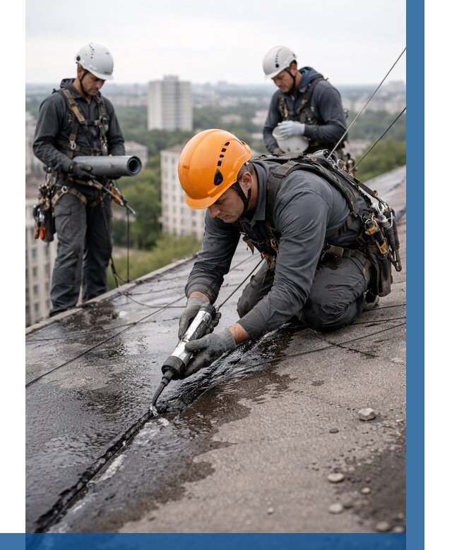 Устранение протечек кровли в Саратове от 12280 р. | ВЫСОТНИК-Срт