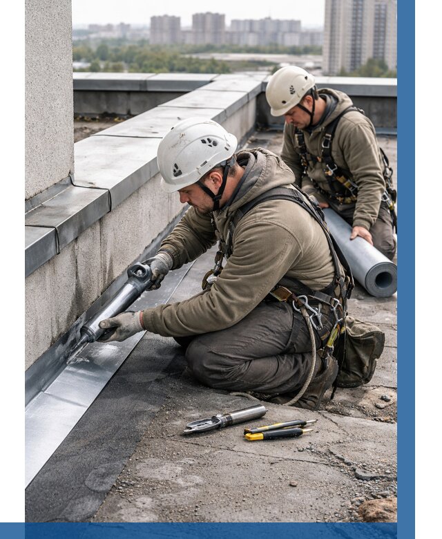 Ремонт кровельных примыканий в Саратове от 1228 р. | ВЫСОТНИК-Срт