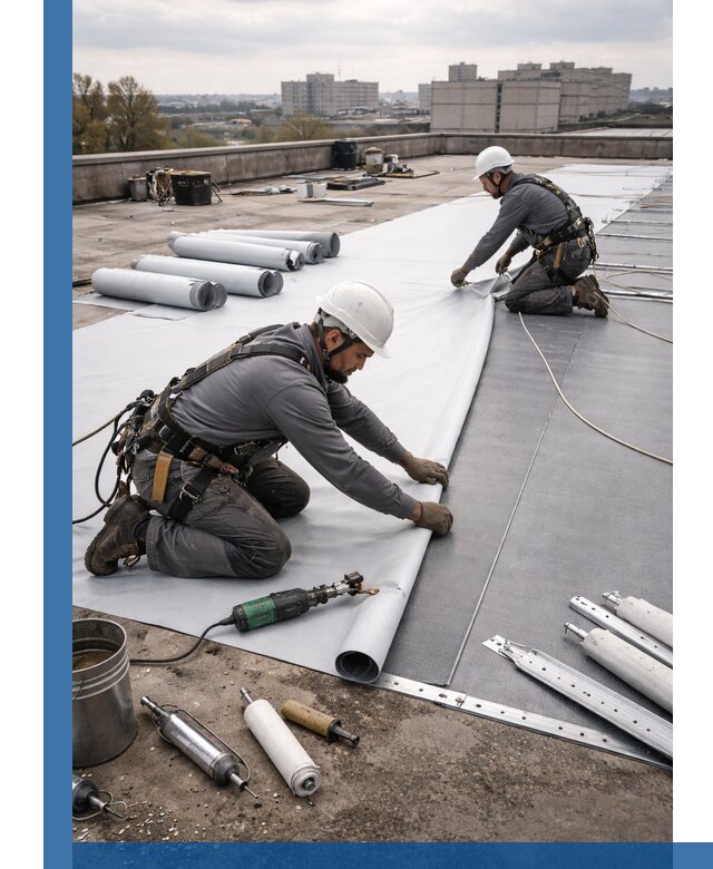 Монтаж мембранной кровли в Саратове для промышленных зданий