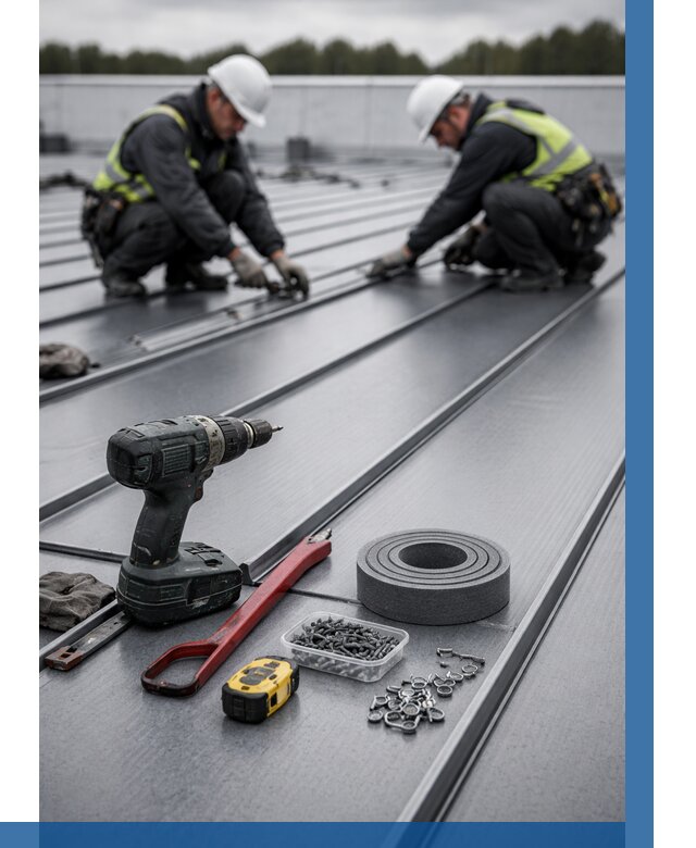 Монтаж фальцевой кровли в Саратове от 1842 р. | ВЫСОТНИК-Срт