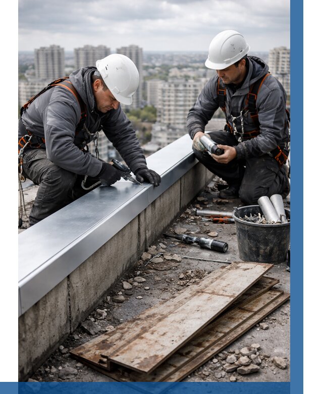 Замена парапетных крышек под ключ в Саратове от 1228 р. | ВЫСОТНИК-Срт