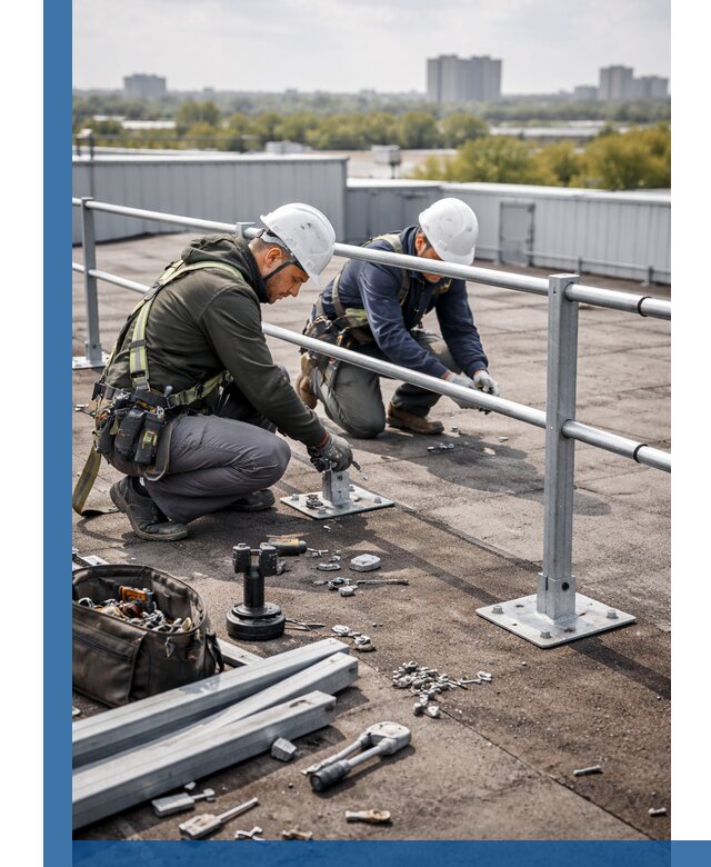 Монтаж кровельного ограждения в Саратове под ключ с гарантией