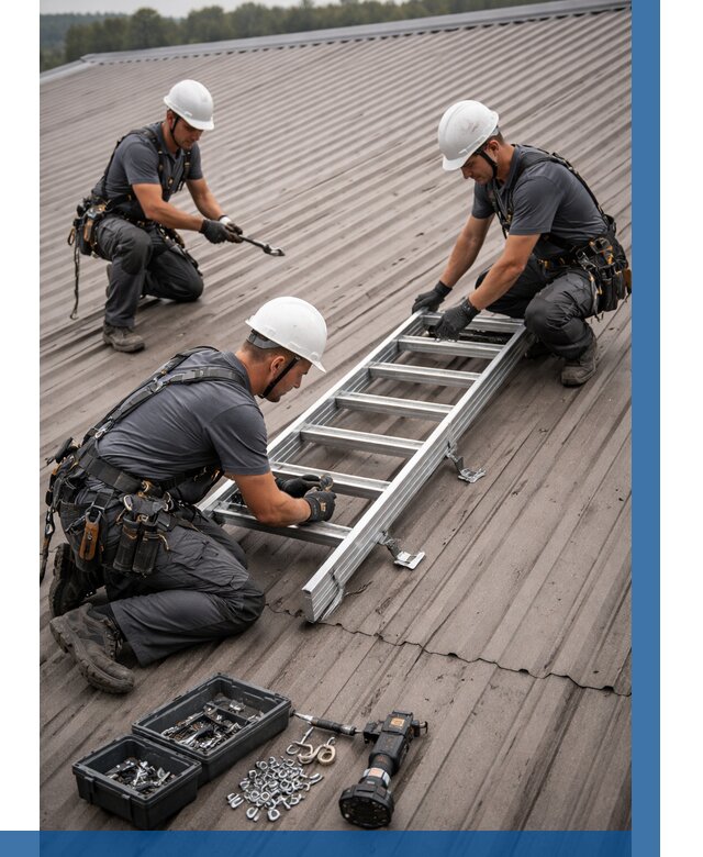 Монтаж кровельной лестницы в Саратове от 4605 р. | ВЫСОТНИК-Срт