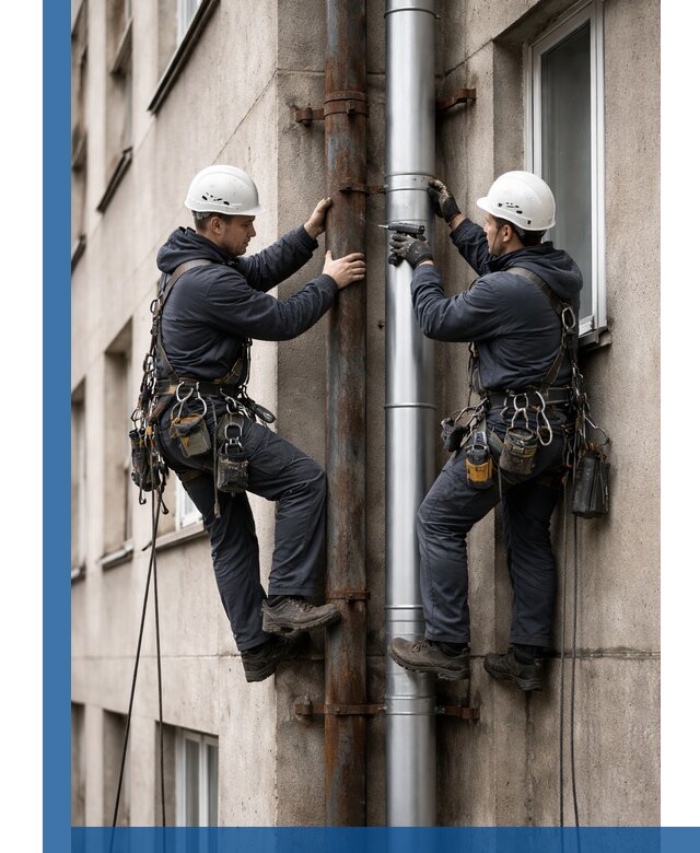 Замена водосточных труб в Саратове: монтаж и демонтаж под ключ