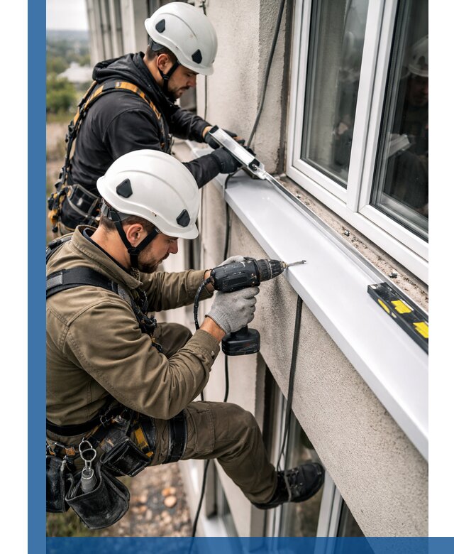 Профессиональный монтаж оконных отливов и отведения воды в Саратове