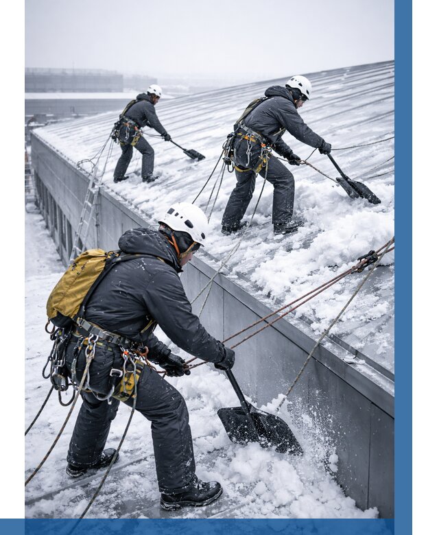 Очистка навесов от снега в Саратове от 4605 р. | ВЫСОТНИК-Срт