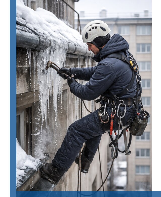 Удаление наледи и чистка водостоков в Саратове оперативно и безопасно