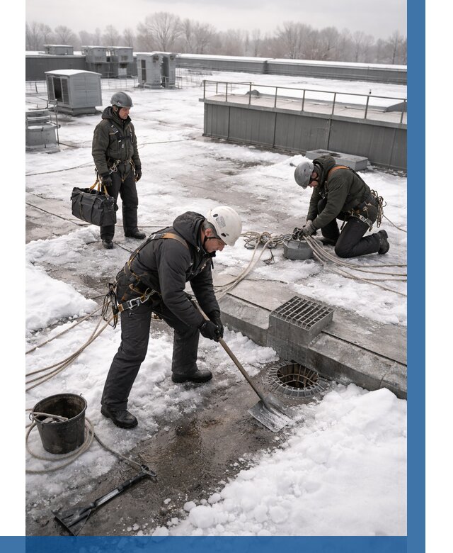 Абонентское обслуживание кровли зимой в Саратове от 8186 р. | ВЫСОТНИК-Срт