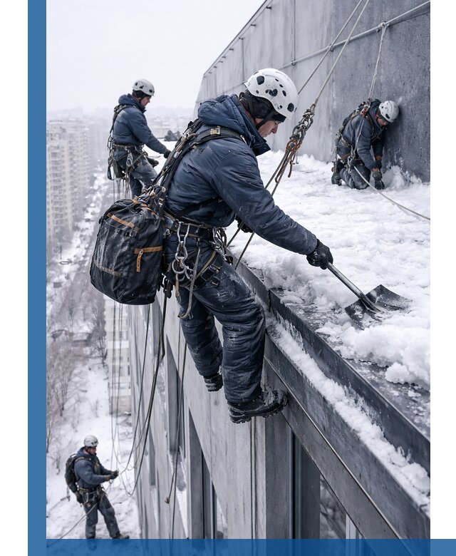 Абонентское обслуживание кровли зимой в Саратове регулярный уход