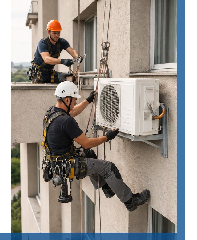 Монтаж внешнего блока кондиционера в Саратове от 6651 р. | ВЫСОТНИК-Срт