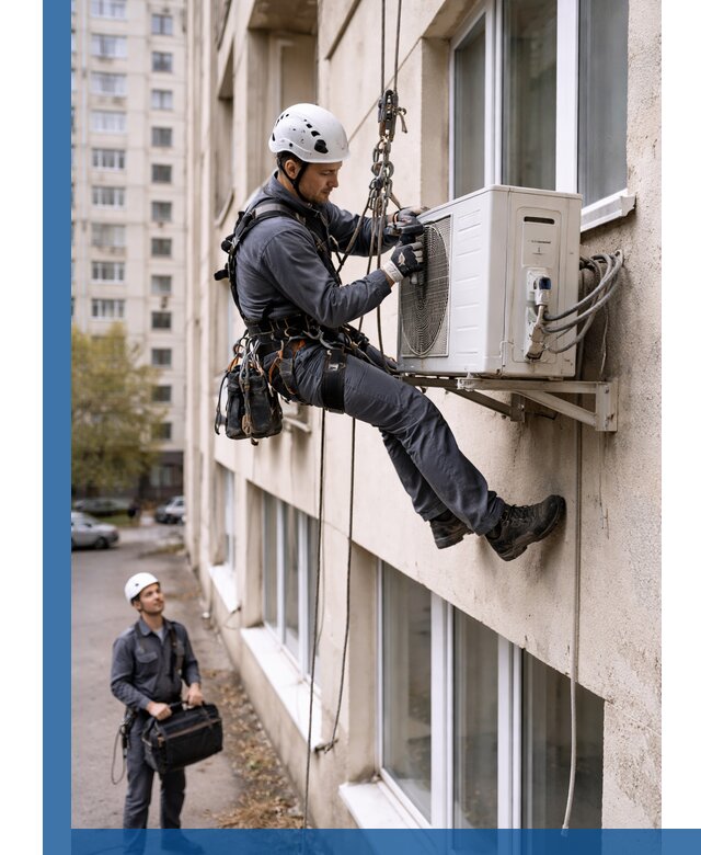 Демонтаж внешнего блока кондиционера в Саратове профессионально