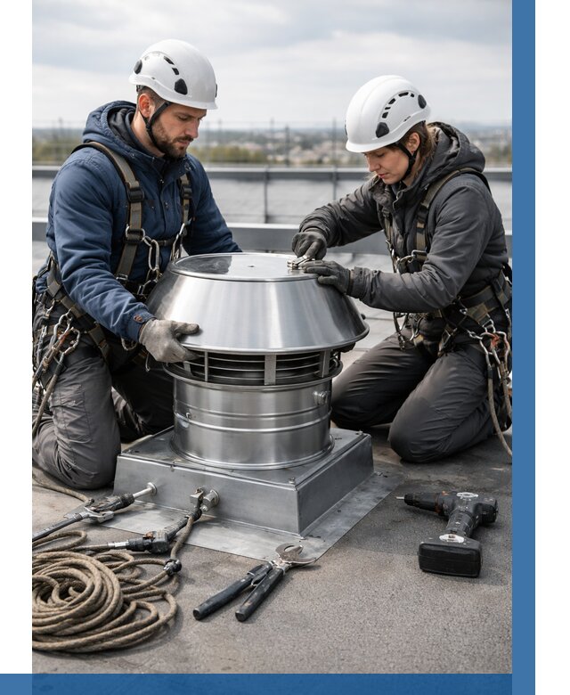 Установка дефлекторов на кровле в Саратове от 4605 р. | ВЫСОТНИК-Срт