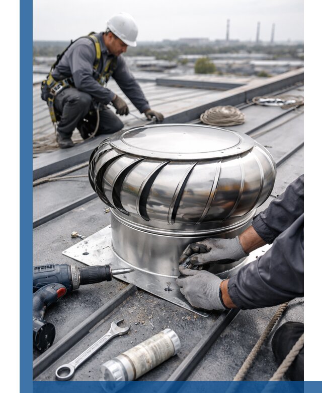 Установка дефлекторов на кровле в Саратове профессионально