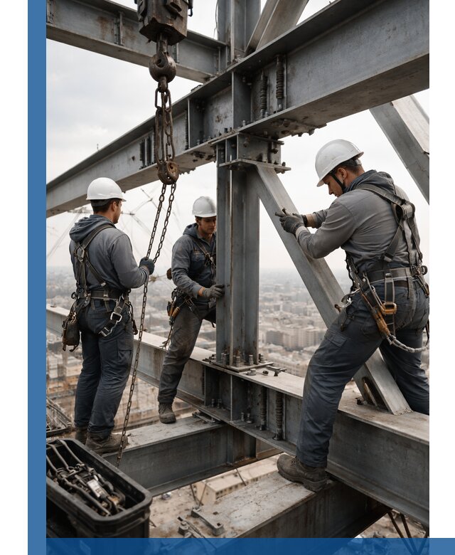 Профессиональный монтаж металлоконструкций на высоте в Саратове